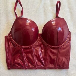 Victoria's Secret Shiny Red Bustier Bra